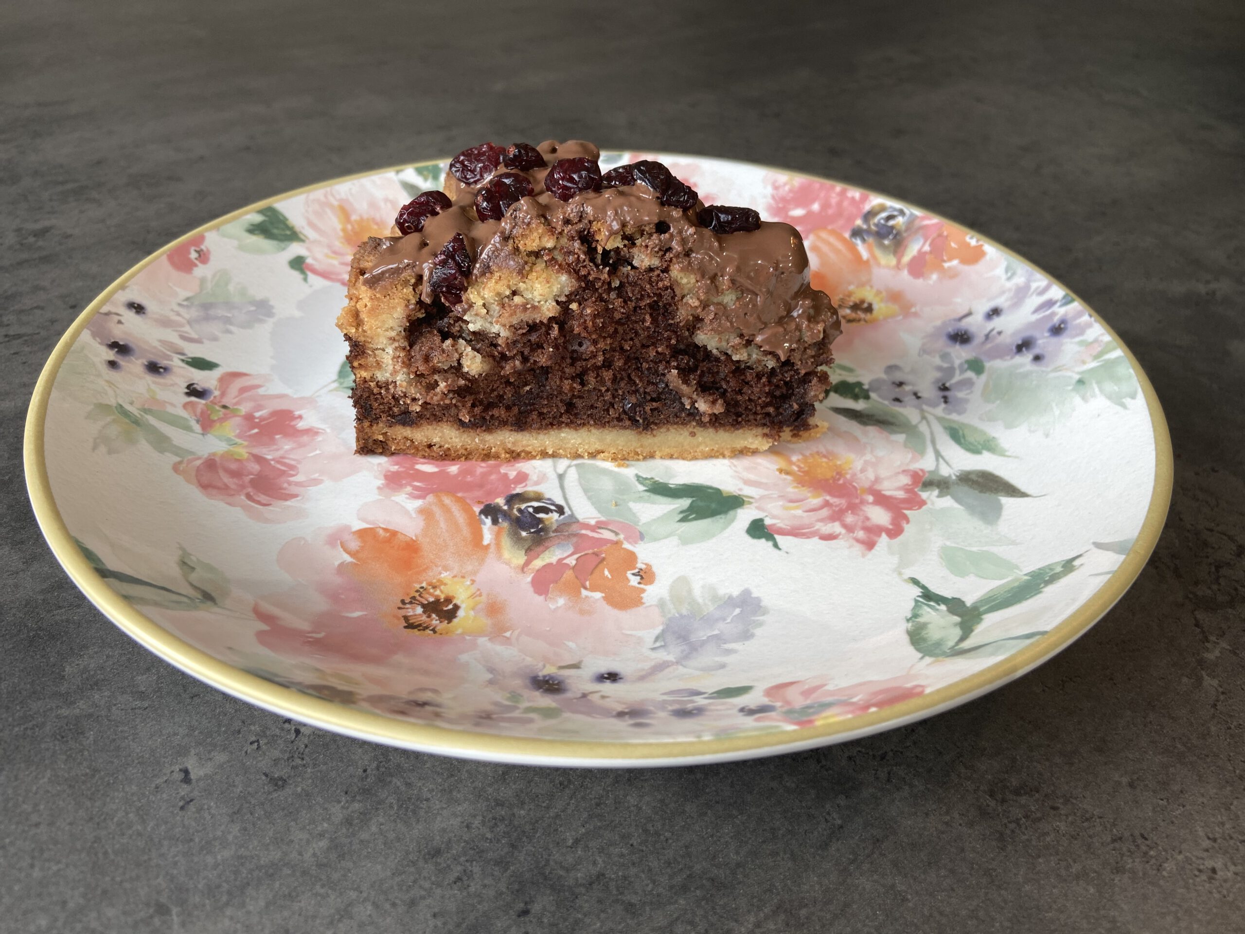 Cranberry Schokoladen Kuchen mit Krümel (Streuseln) – Jannika ️